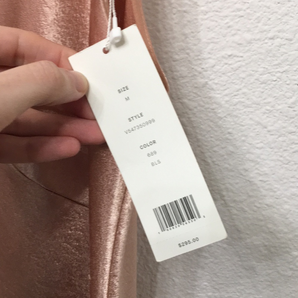 Vince V neck Bias Midi Dress - Picture 4 of 8